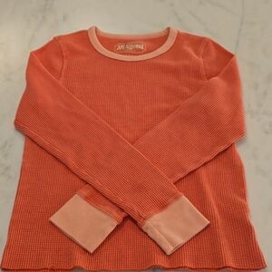 American Eagle Coral Long Sleeve Top